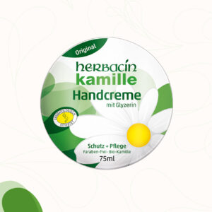 Feuchtigkeitsspendende Kamille Handcreme für geschmeidige und gepflegte Haut in der 75 ml Dose