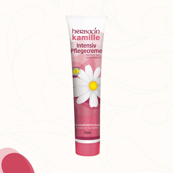 Reichhaltige Pflegecreme mit Bio-Kamilleblüten-Extrakt und Aloe Vera sowie mit einer wohltuenden Anti-Witterungsschutz-Formel für stetige Feuchtigkeit in der 75 ml Tube
