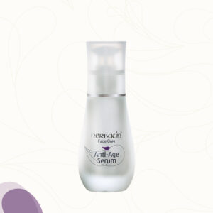 Das Herbacin Face Care Anti-Age Serum schützt vor Hautalterung mit Mandelöl, Sheabutter, Hyaluronsäure,, Extrakt der Weißen Lupine, Carnosin