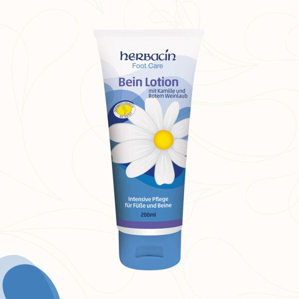 Bein-Lotion für eine stärkere Durchblutung und Feuchtigkeitspflege ihrer Beine, mit rotem Weinlaub und Rosskastanie in der 200 ml Tube