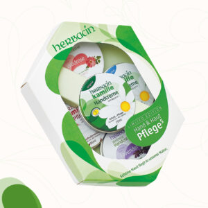 Herbacin Hand & Hautpflege Geschenkset mit Herbacin Handcreme original, Herbacin Handcreme kamille Handcreme parfümfrei, Herbacin Wellness Handcreme Lavendel und Wildrose sowie die Herbacin Intensiv Pflegecreme