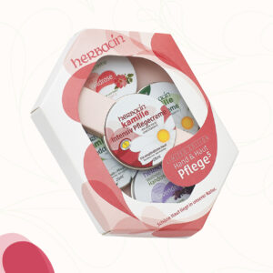 Herbacin Hand & Hautpflege Geschenkset mit Herbacin Intensiv Pflegecreme, Herbacin Handcreme original und parfümfrei, Herbacin Wellness Handcreme Lavendel und Wildrose