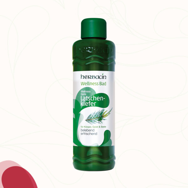 Herbacin Wellness Schaumbad Latschenkiefer in der 1000 ml Flasche wirkt erfrischend mit Koniferenduftöl, ohne unnötige Verdickungsmittel