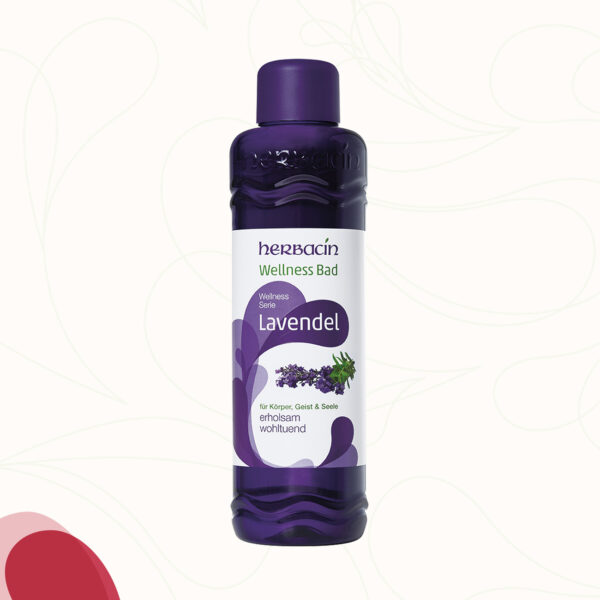 Herbacin Wellness Schaumbad Lavendel in der 1000 ml Flasche wirkt beruhigend und entspannend, ohne unnötige Verdickungsmittel