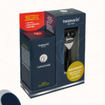 Das Herbacin for men Camouflage Geschenkset besteht aus einem hochwertigen Nassrasierer und einem 75 ml Pumpspender der Herbacin for men Speed Shaving Cream.