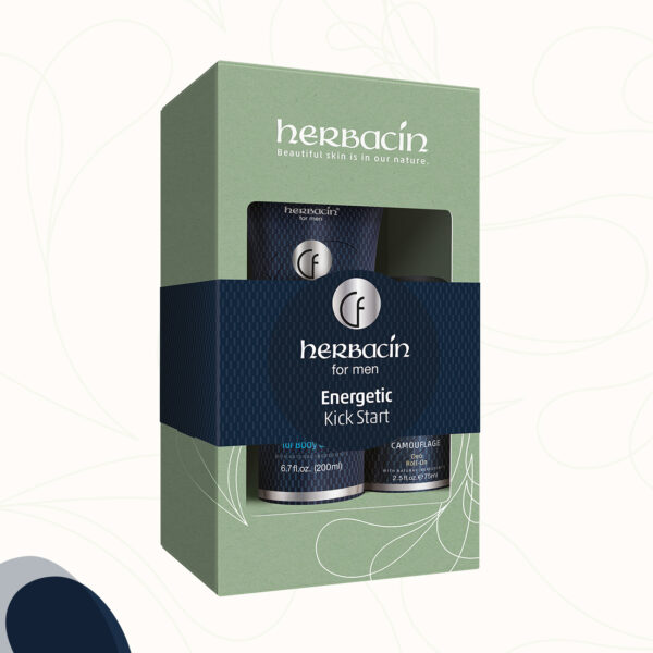Herbacin for men Camouflage Geschenkset Energetic Kick Start bestehend aus Herbacin for men Camouflage Shower Gel und Herbacin for men Camouflage Deo Roll-on