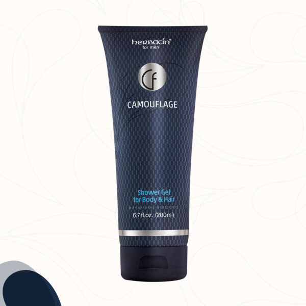 Das Herbacin for men Camouflage Shower Gel in der 200 ml Tube eignet sich für die Reinigung von Haut und Haar und ist mit seiner Pflegeformel aus pflanzlichen Glycerin, Magnesium sowie Ingwer- und Melonenextrakt abgestimmt auf die Bedürfnisse von Männerhaut