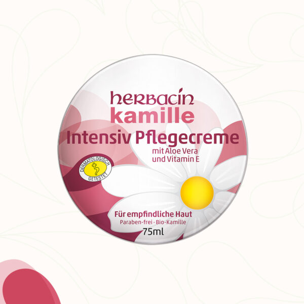 Reichhaltige Pflegecreme mit Bio-Kamilleblüten-Extrakt und Aloe Vera sowie mit einer wohltuenden Anti-Witterungsschutz-Formel für stetige Feuchtigkeit in der 75 ml Tube