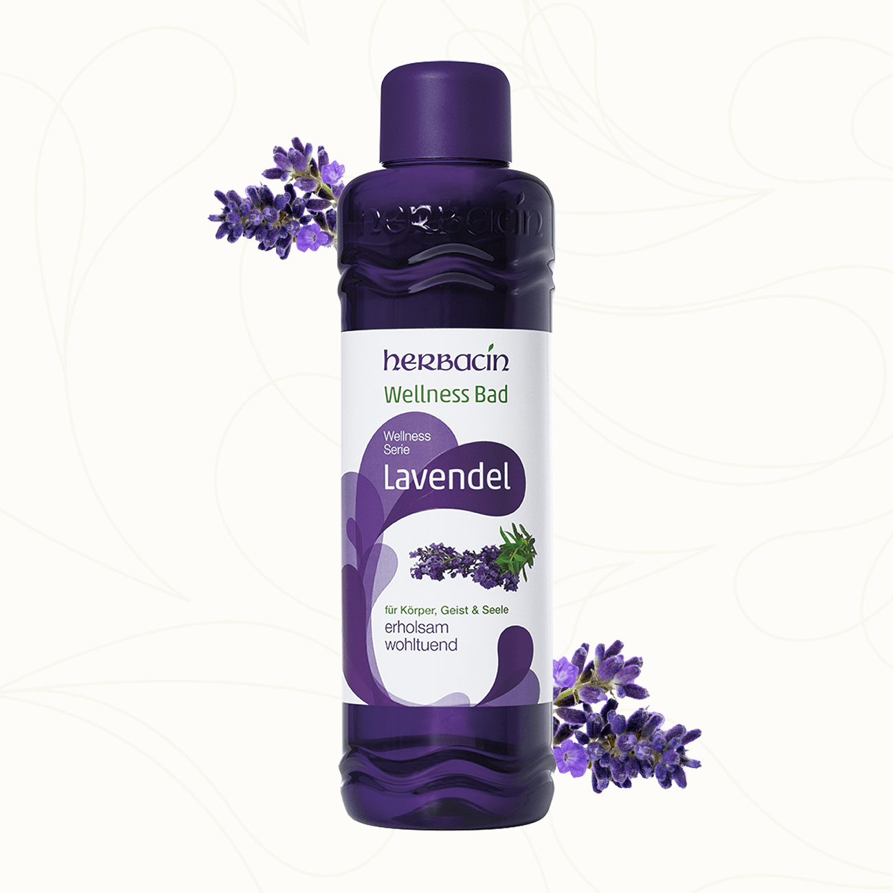 Herbacin Wellness Bad Lavendel – entspannendes Schaumbad für Körper, Geist und Seele