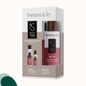 Neue Energie für Körper und Geist mit dem Herbacin Bath Sensations Aromatherapie-Set. Das hochwertige Bade- und Körperöl belebt mit Grapefruit und Zedernöl.